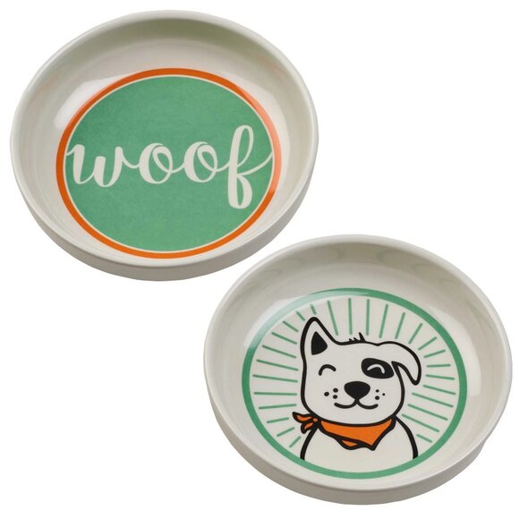 Ore' Pet Melamine Dog Bowl Set | Retro Small Dog Dish | Dishwasher Safe - Picture 1 of 14